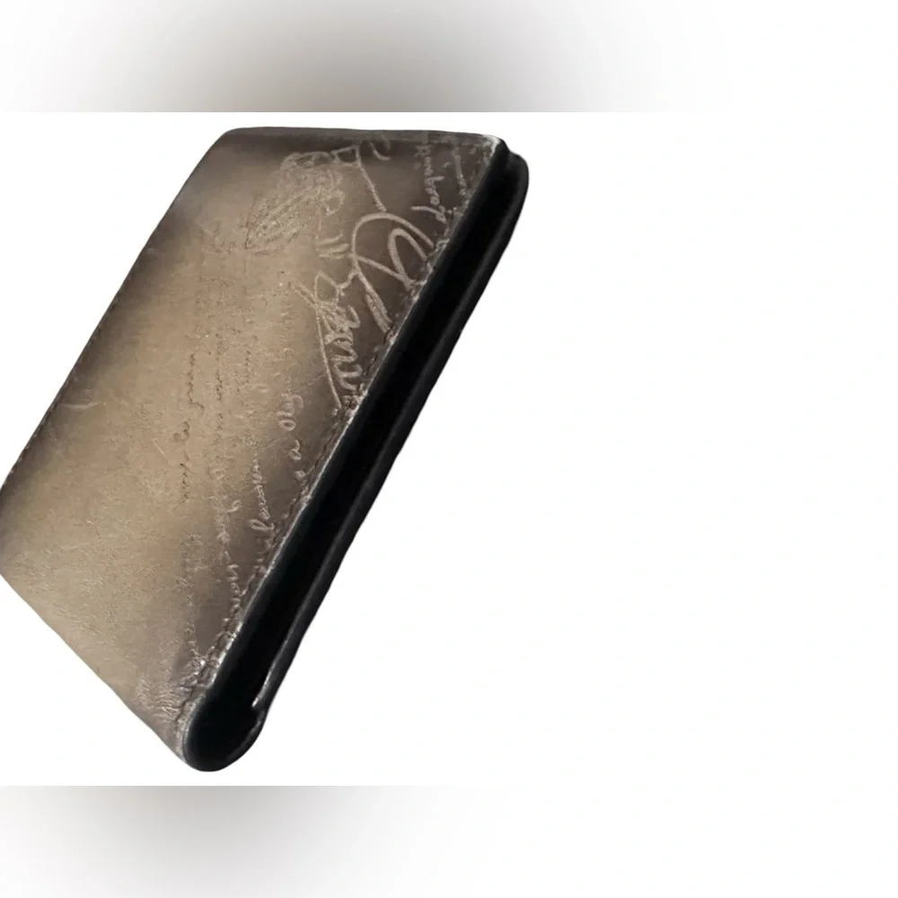 Berluti Quiet Lux *RARE*Calligraphy Scritto bi-fold wallet Venezia calf leather